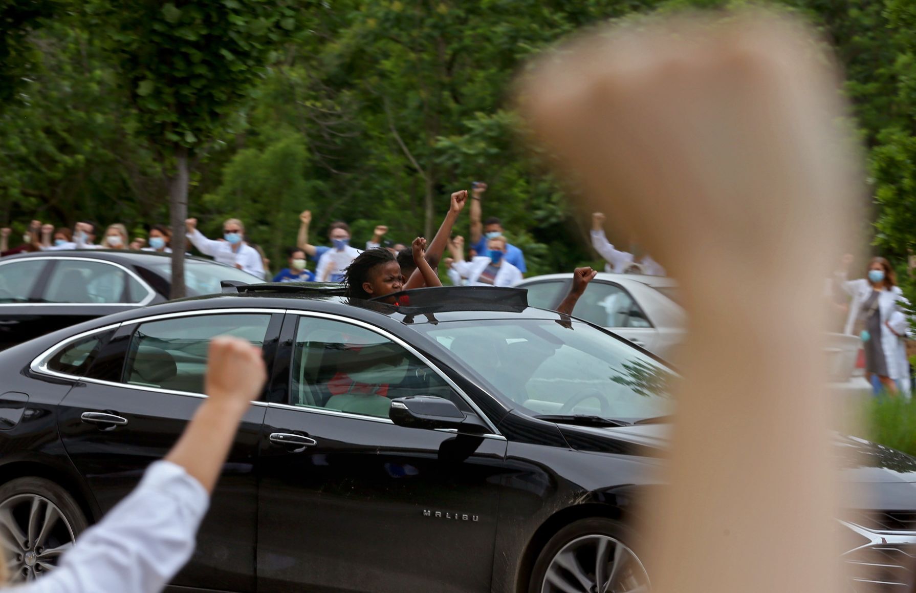 White coats protest for Black Lives Matter